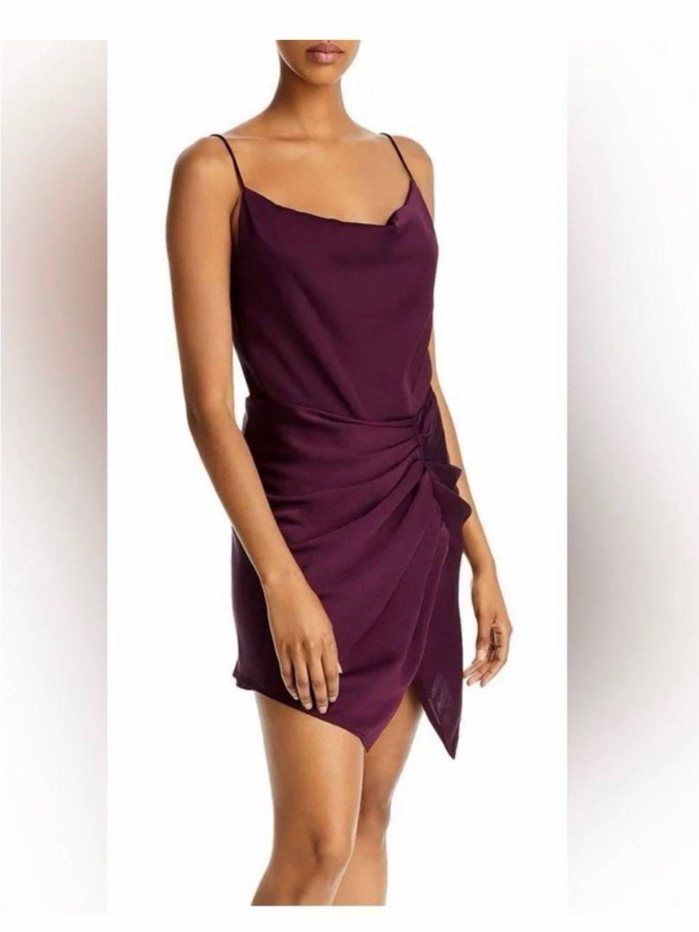 IRO Plum Ruched Slip Dress size 34/S NWT